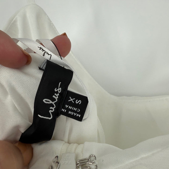 Lulus Terrifically Trendy White Tiered Ruffled Mini Dress Size XS