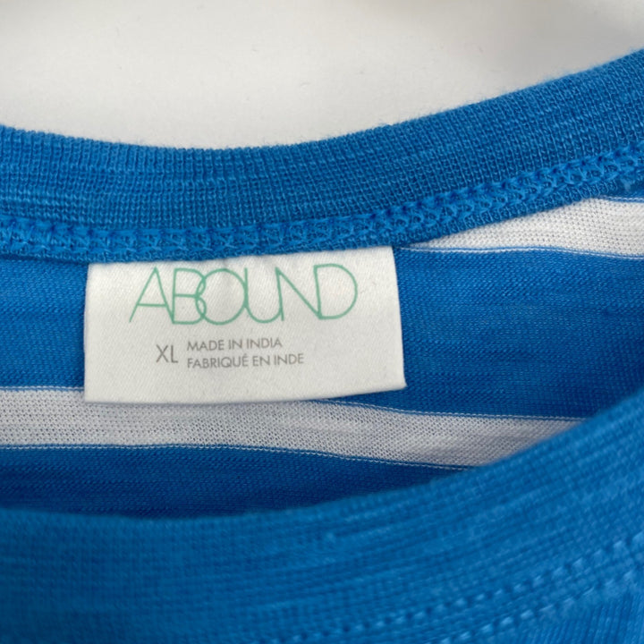 ABOUND Blue White Striped Sleeveless Twist Front Tank Top XL