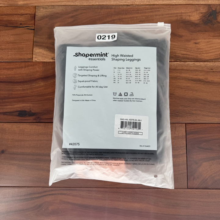 Shapermint Essentials High Waisted Shaping Ankle Leggings Women 3XL Black Opaque