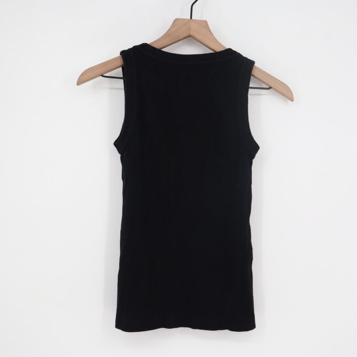 American Giant Classic Tank Top Black Ribbed Cotton Spandex Size S