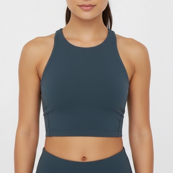 Allbirds Women's Racerback Crop Tank Top Size S Deep Teal Athletic Performance