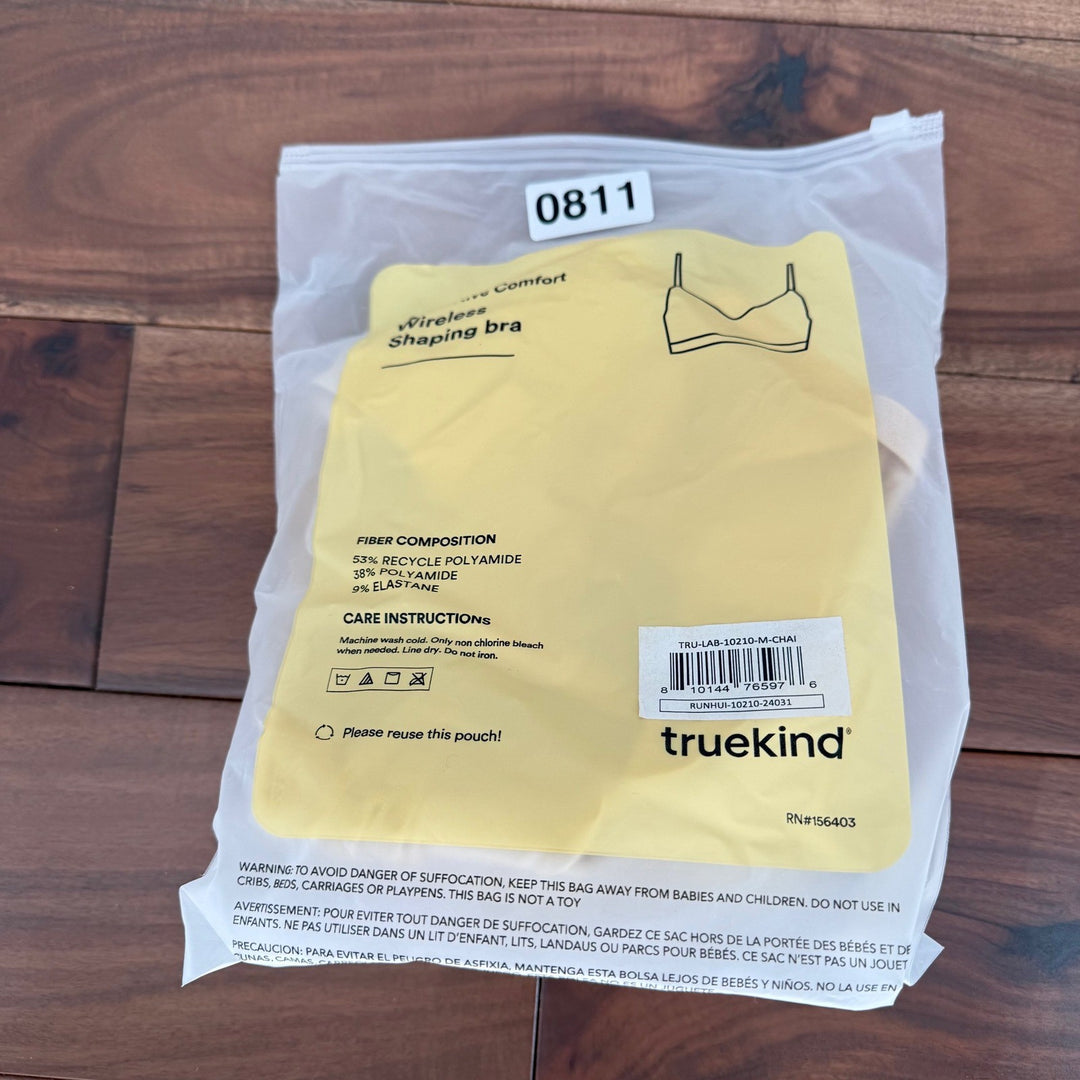 Truekind Supportive Comfort Wireless Shaping Bra, Chai, New