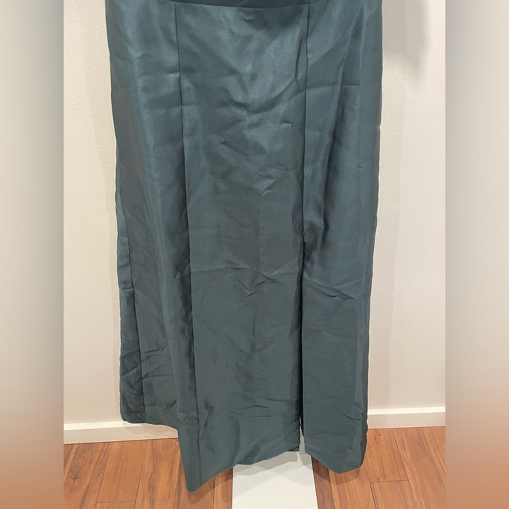 Alfred Sung Strapless A-Line Satin Gown With Modern Bow Detail Size 12