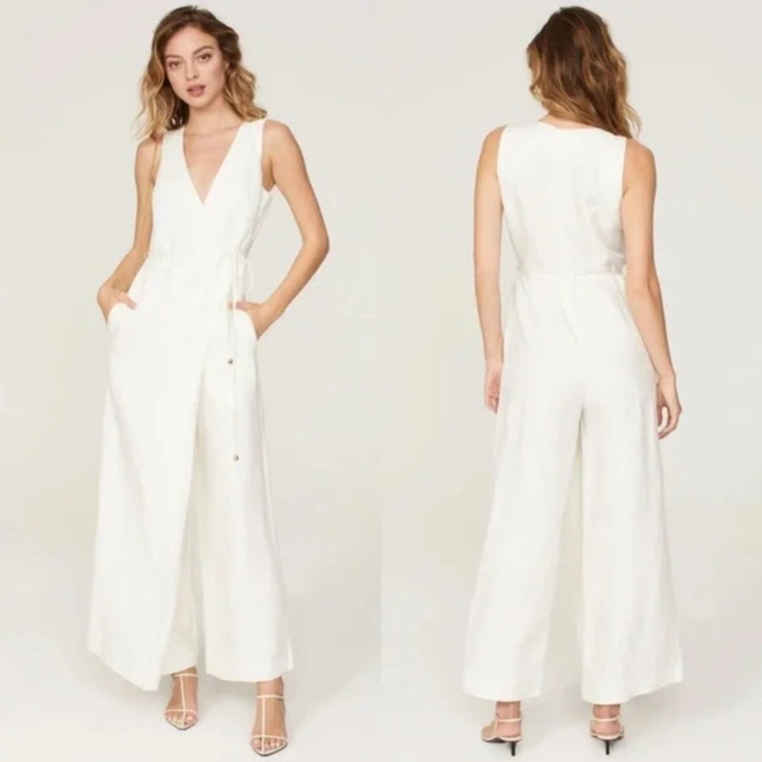 Rosetta Getty x RTR White Apron Jumpsuit Size 0
