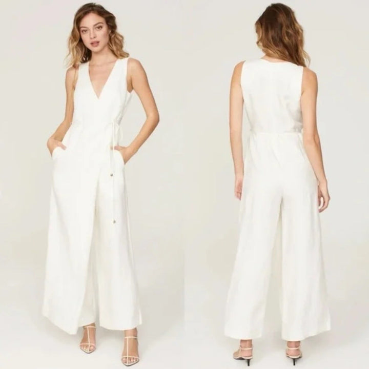 Rosetta Getty x RTR White Apron Jumpsuit Size 0