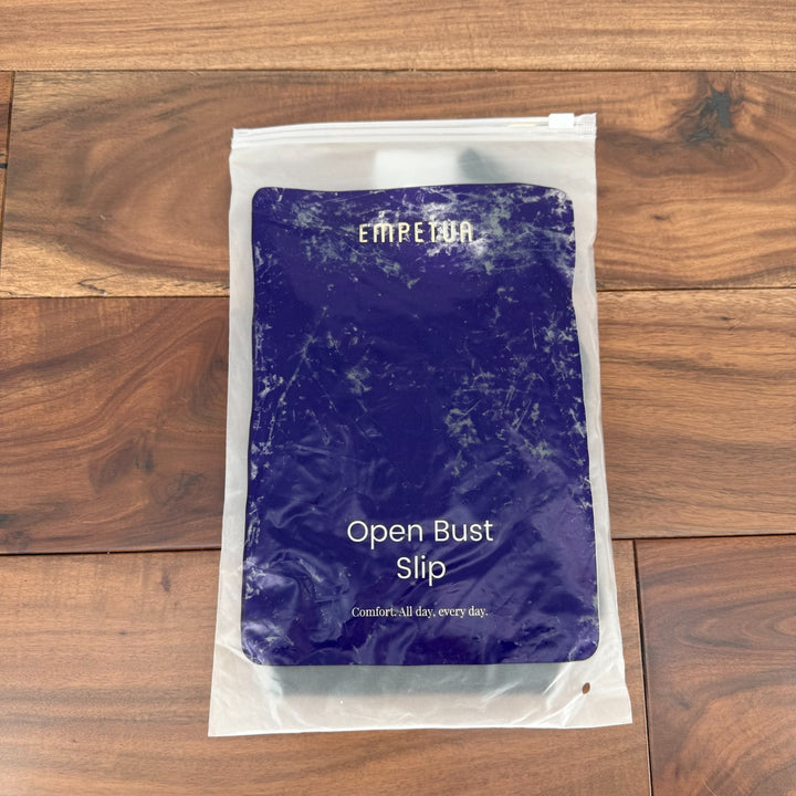 Empetua by Shapermint Open Bust Shaper Slip Womens Medium Black Adjustable Strap