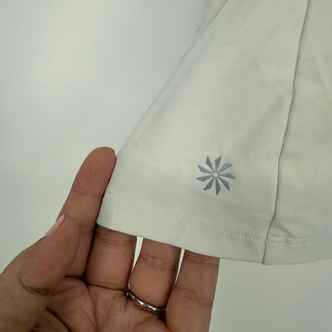 ATHLETA White Built-in Bra Tank Top Athletic Workout Yoga Racerback Size S