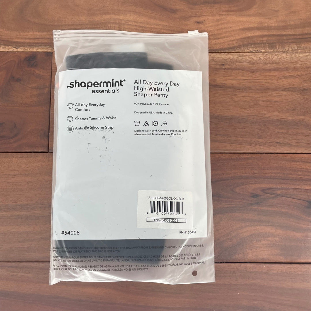 Shapermint Essentials All Day Every Day High Waisted Shaper Panty Black XL/XXL