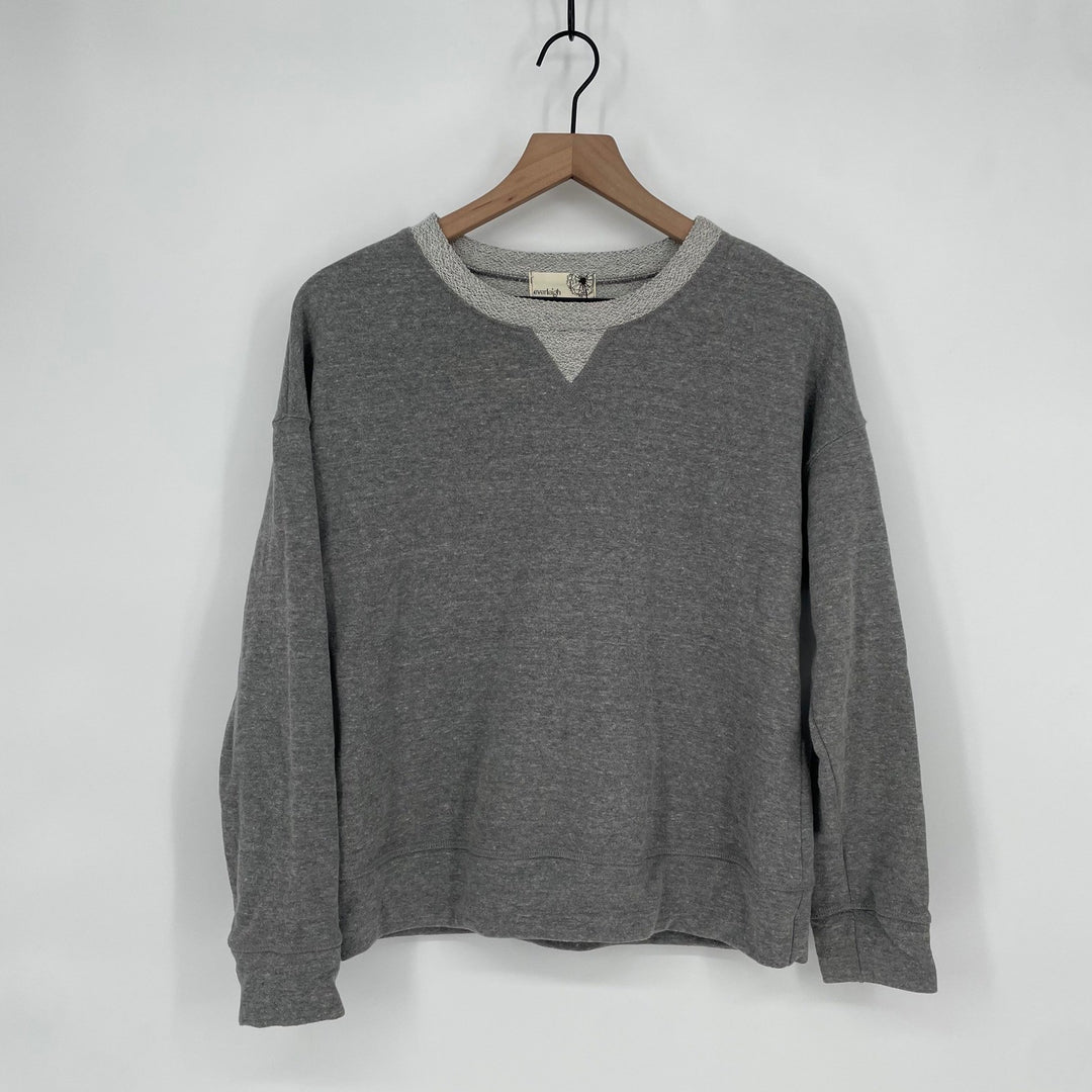 Everleigh Gray V Neck Sweatshirt Pullover Women Size S/P BE20604