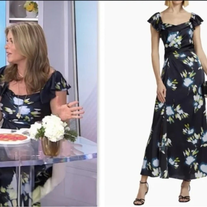 Tanya Taylor Luna Floral Gathered Maxi Dress Size 0