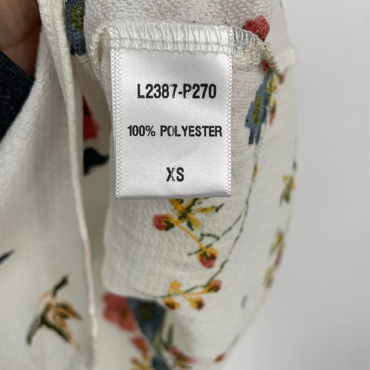 Lovecappella Cream Floral Bird Print Sleeveless Tank Top XS