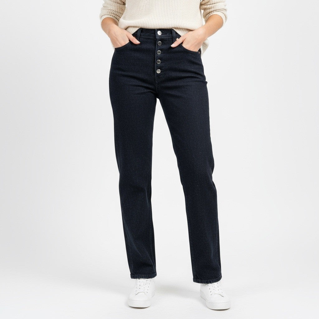 RE/DONE High Rise Loose Fit Jeans Size 29 Black Wash Denim Casual Retro Style