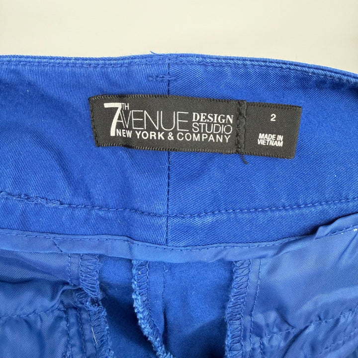 7th Avenue Design Studio New York & Company Royal Blue Capri Pants Size 2