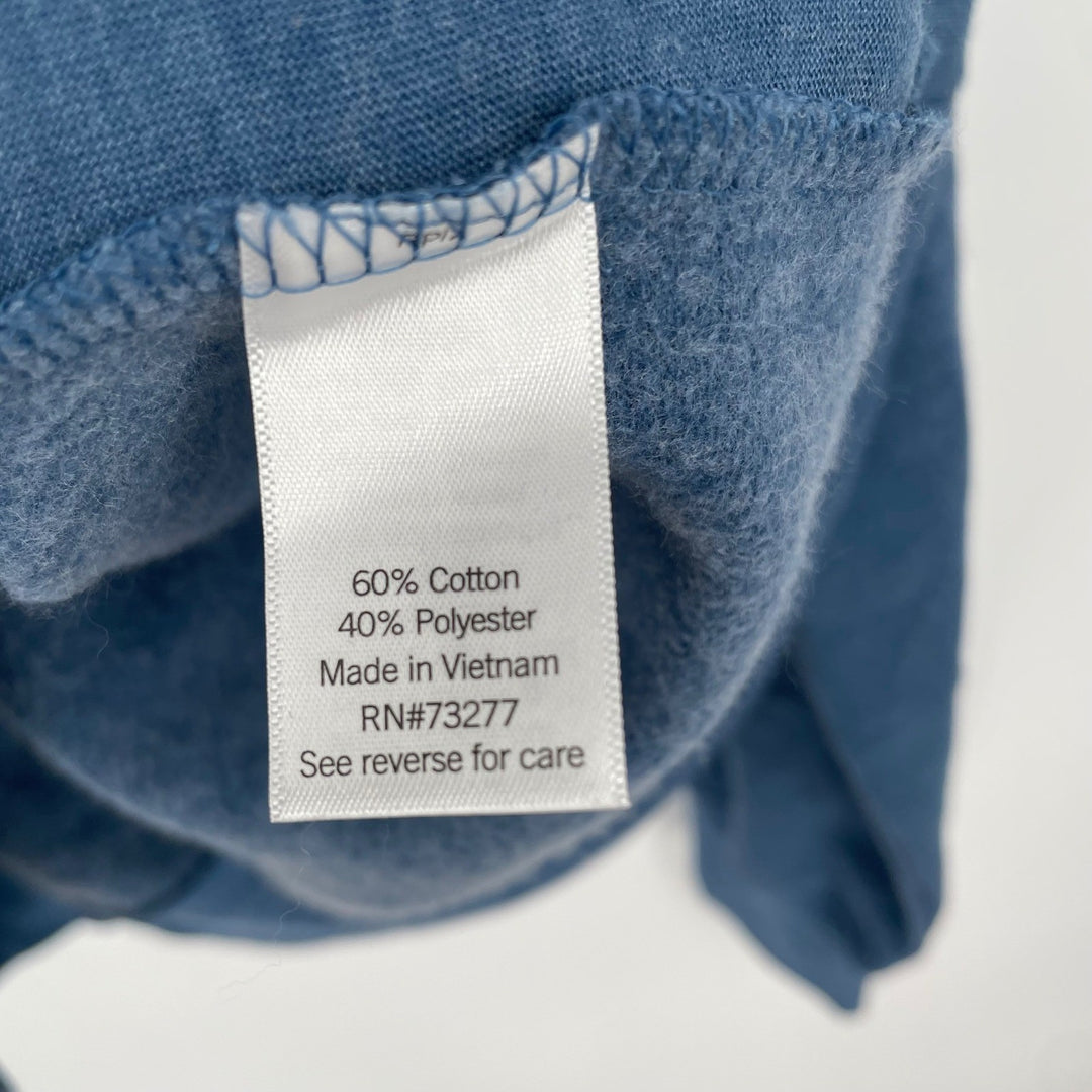 SO The Lounge Life Tunic Blue Quarter Zip Sweatshirt Pullover Size L