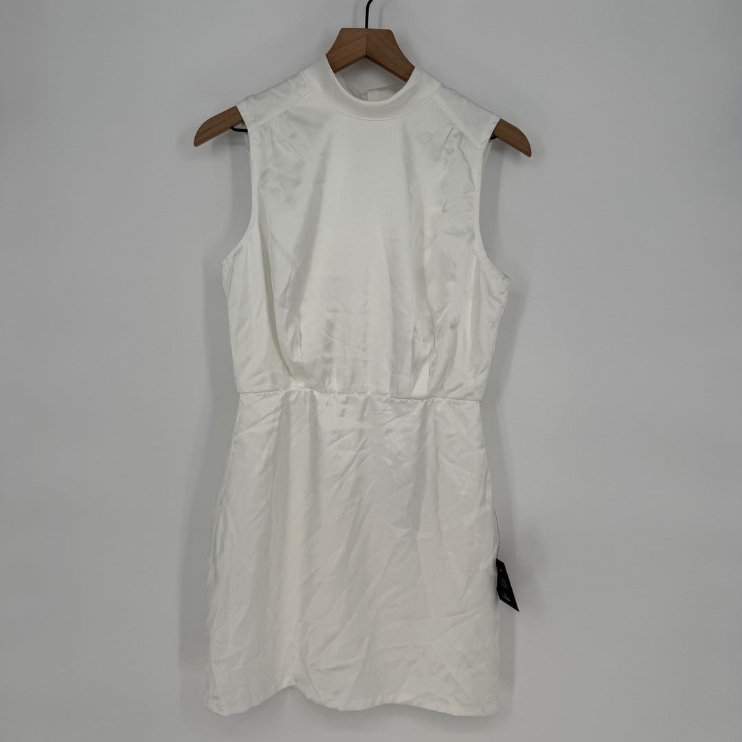 Lulus White Mock Neck Sleeveless Mini Dress Party Cocktail NWT Medium