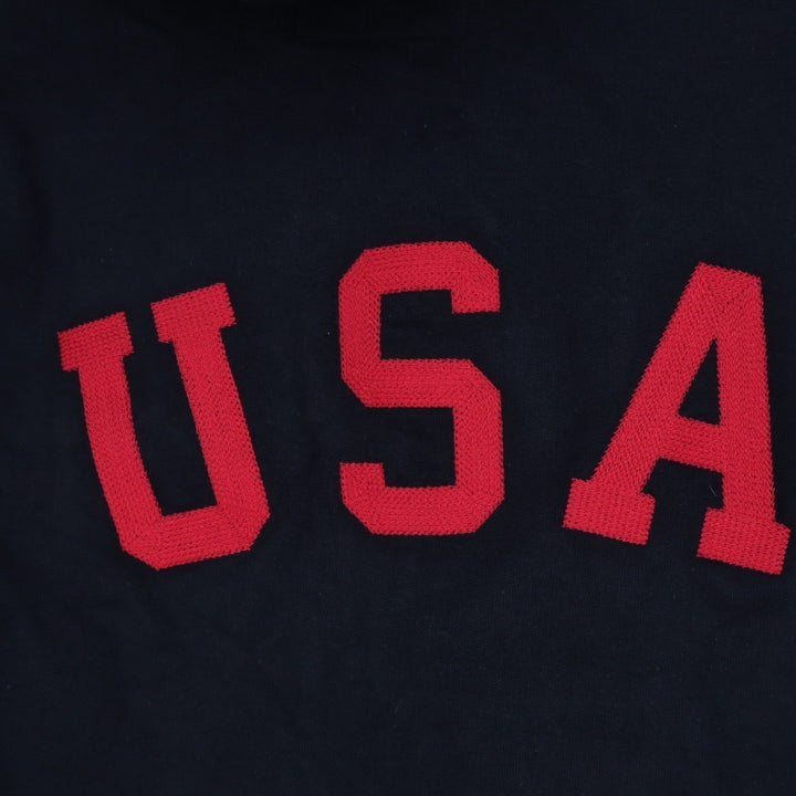 American Giant Womens Black Full Zip Hoodie Sweatshirt USA Logo XS 100 Cotton