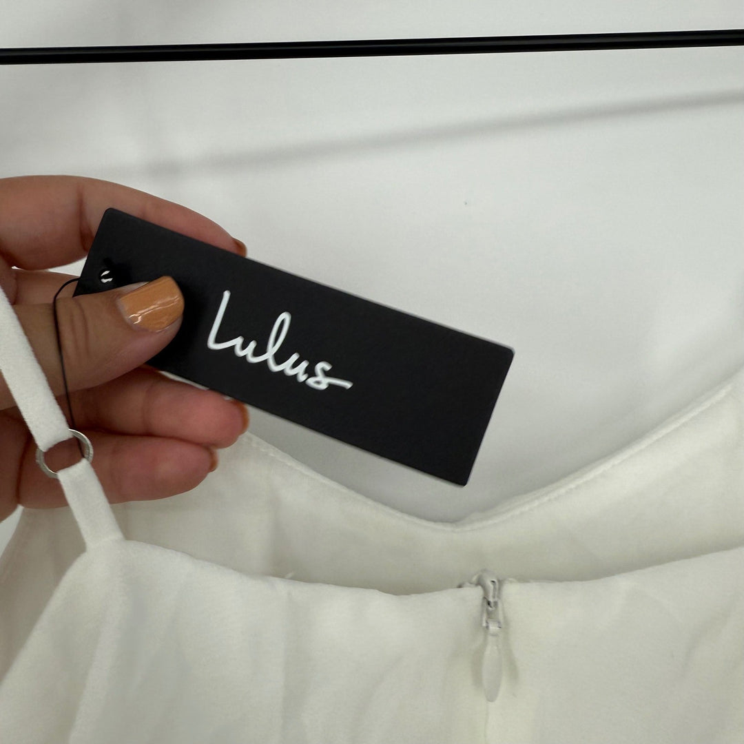 Lulus Terrifically Trendy White Tiered Ruffled Mini Dress Size XS