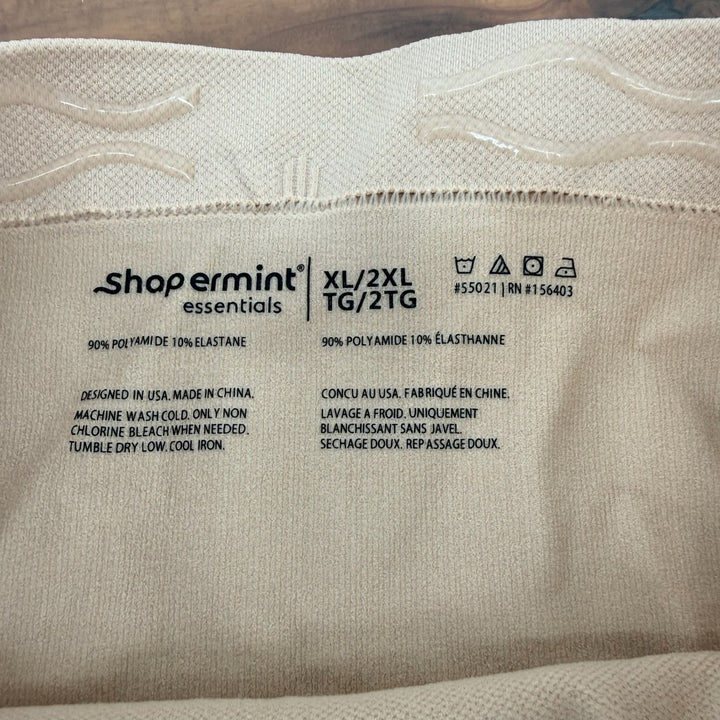 ShaperMint Essentials High Waist Body Shaper Shorts Beige XL 2XL