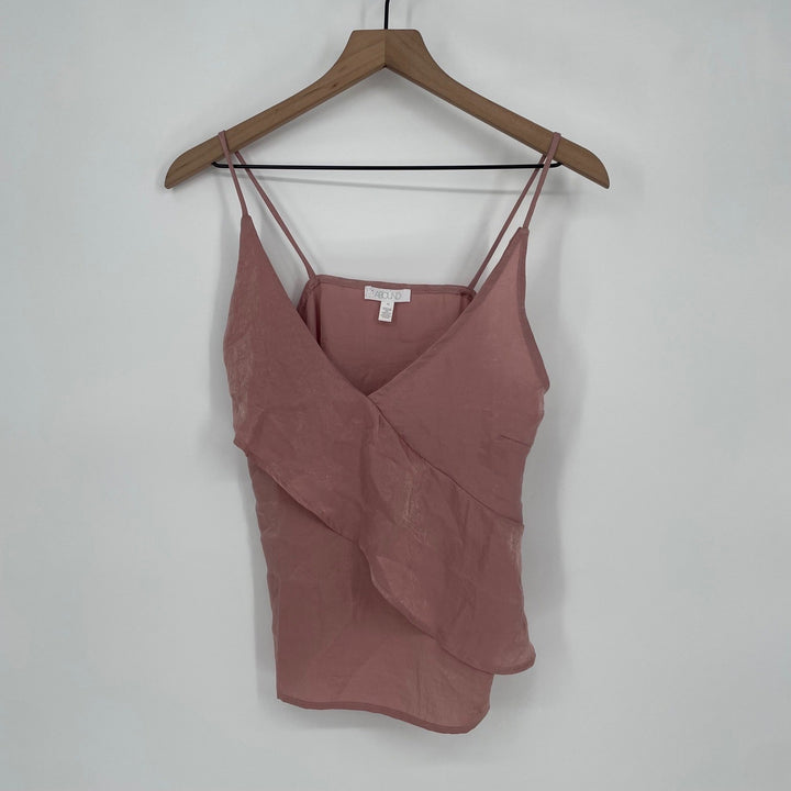 ABOUND Pink Satin Ruffle Camisole Top XS