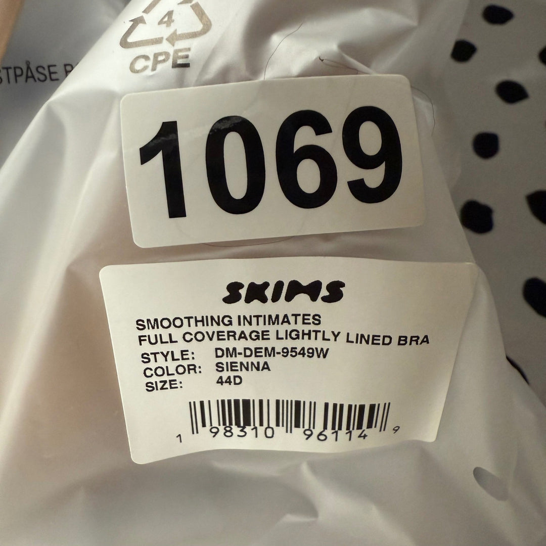 SKIMS Smoothing Intimates Full Coverage Lightly Lined Bra 44D Sienna