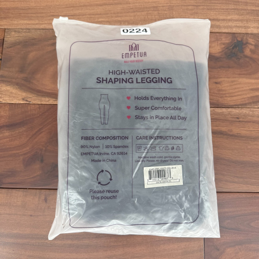 Shapermint Empetua High Waisted Shaping Ankle Leggings Womens 3XL Black Seamless