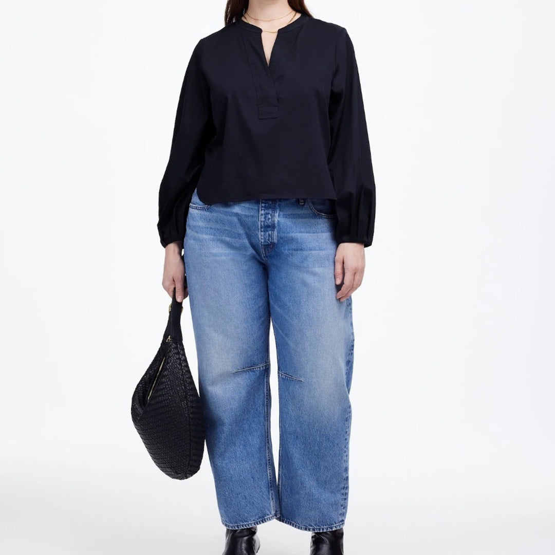 Madewell V-Neck Long-Sleeve Top Size S