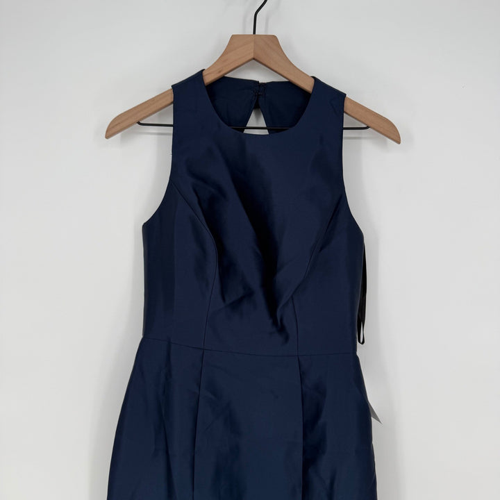 Alfred Sung Jewel Neck Bowed Open-Back Trumpet Dress With Front Slit Size 4