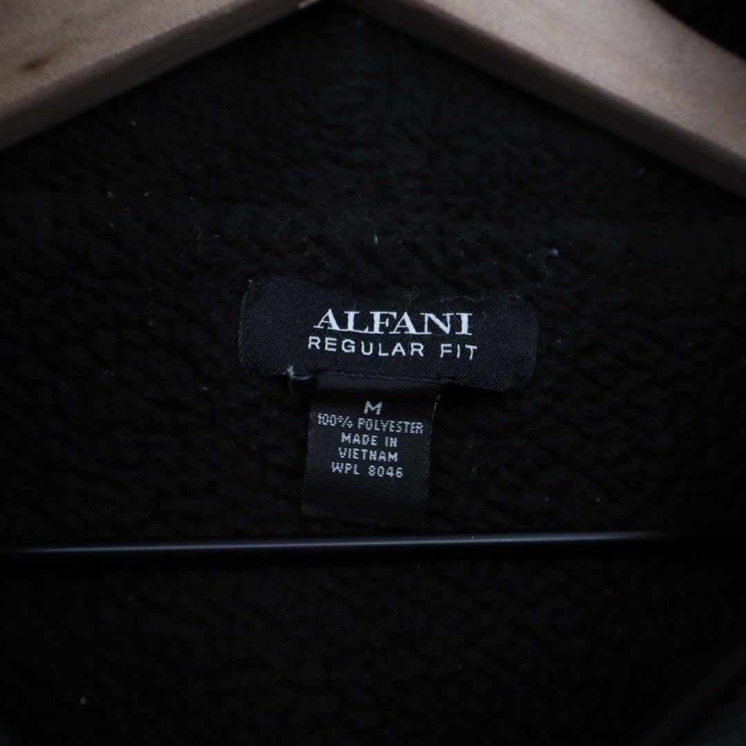 Alfani Mens Regular Fit Charcoal Gray Fleece Lined Hoodie Jacket Size M