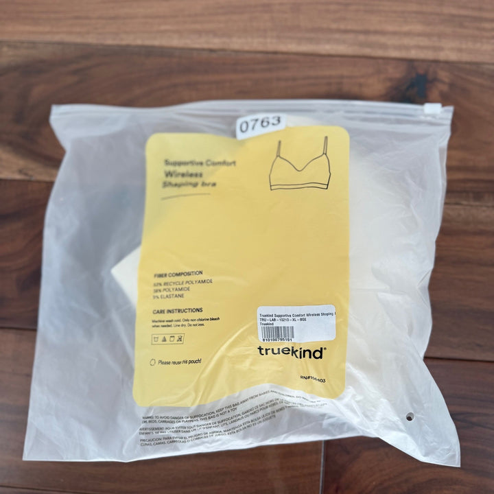 Truekind Supportive Comfort Wireless Shaping Bra XL Beige New