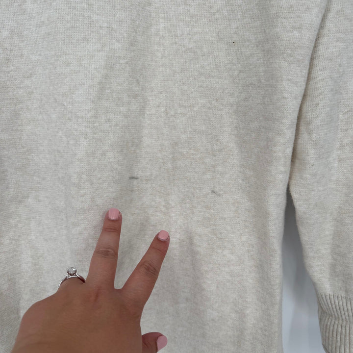 Madewell Beige Knit Cardigan Sweater XXS V Neck Button Front Long Sleeve Pockets