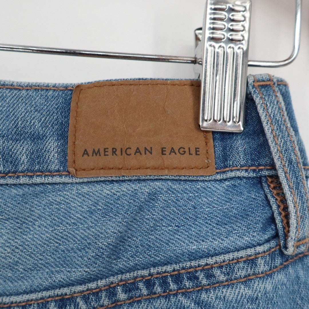 American Eagle Outfitters Women's Distressed Flare Jeans Size 2 Short Light Wash