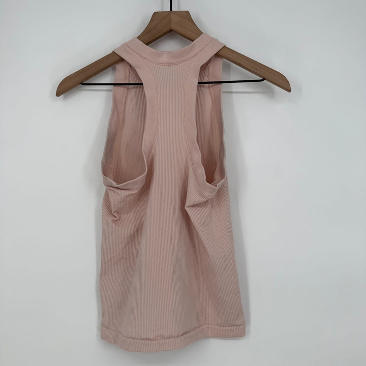 Lululemon Light Pink Ribbed Racerback Tank Top Mock Neck Sleeveless