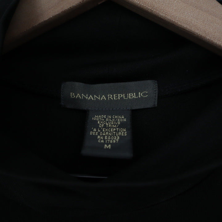 Banana Republic Black Sleeveless Mock Neck Knit Top Size M