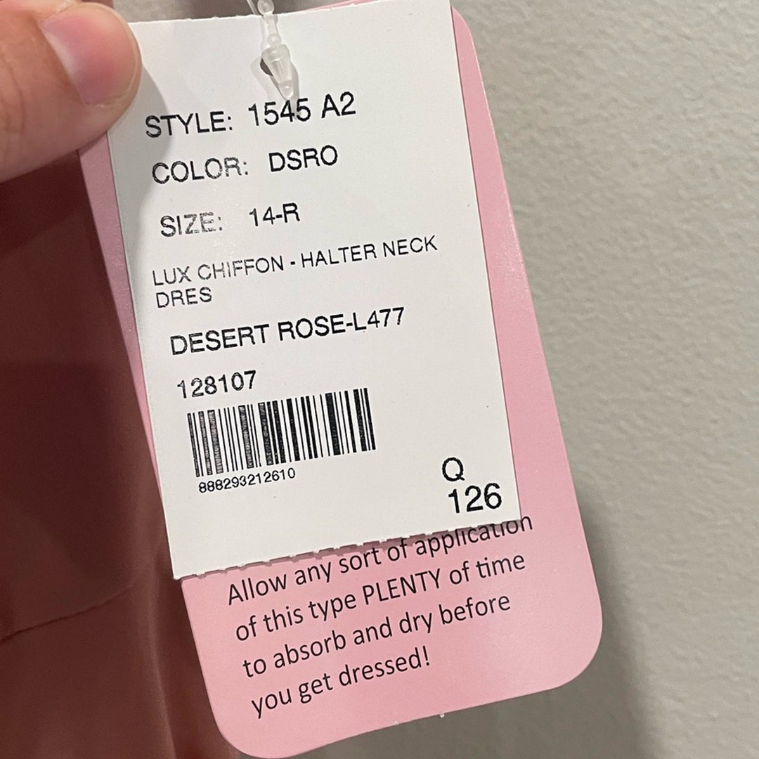 After Six High Neck Halter Backless Maxi Dress Size 14