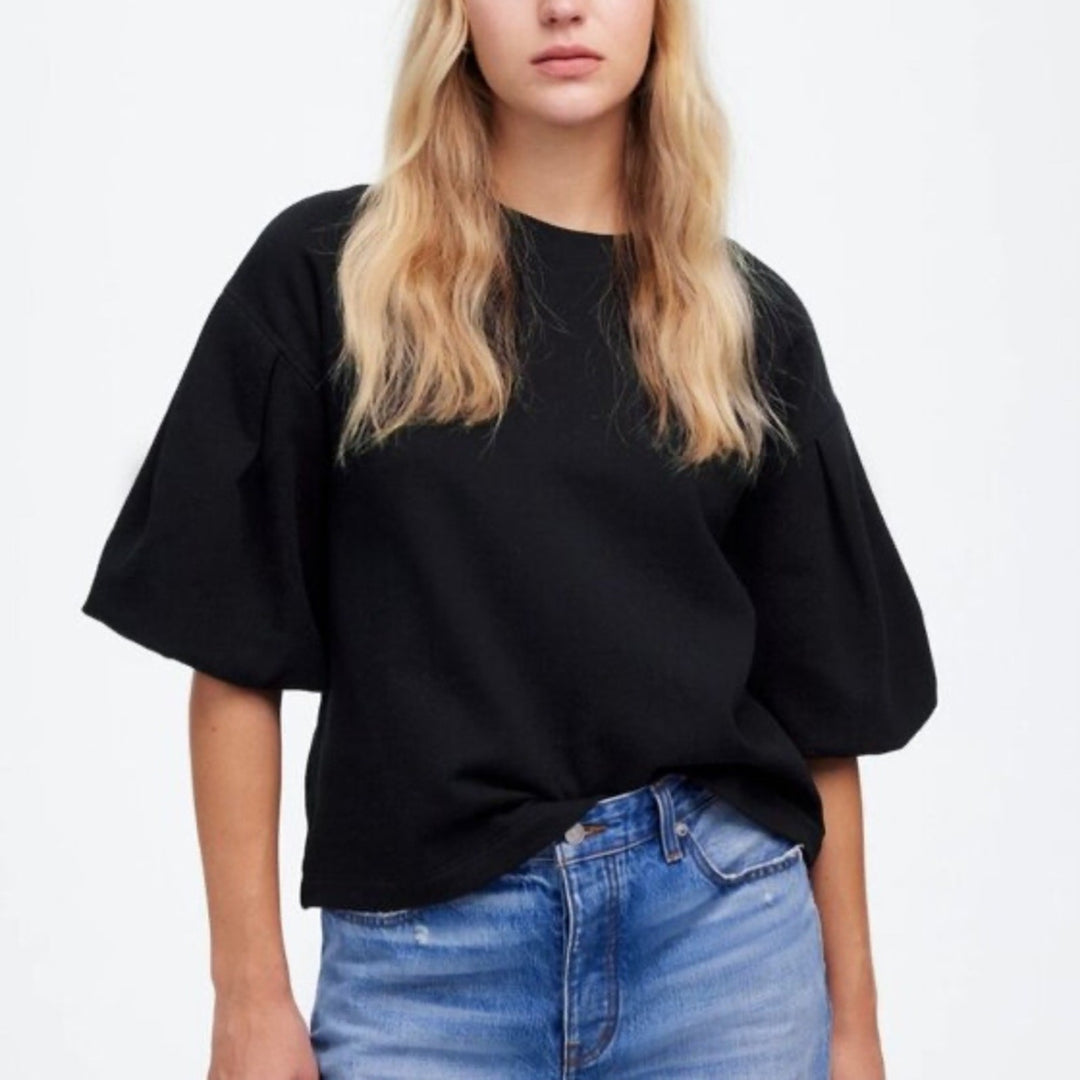 Madewell Puff-Sleeve Sweatshirt Tee Size XS
