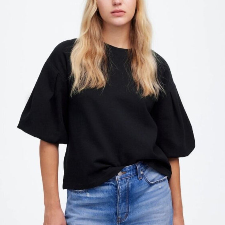 Madewell Puff-Sleeve Sweatshirt Tee Size XS
