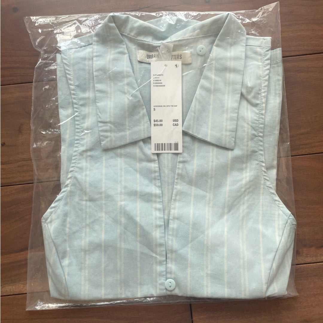 Urban Outfitters Party Girl Cotton-Blend Button Down Sleeveless Top Size S