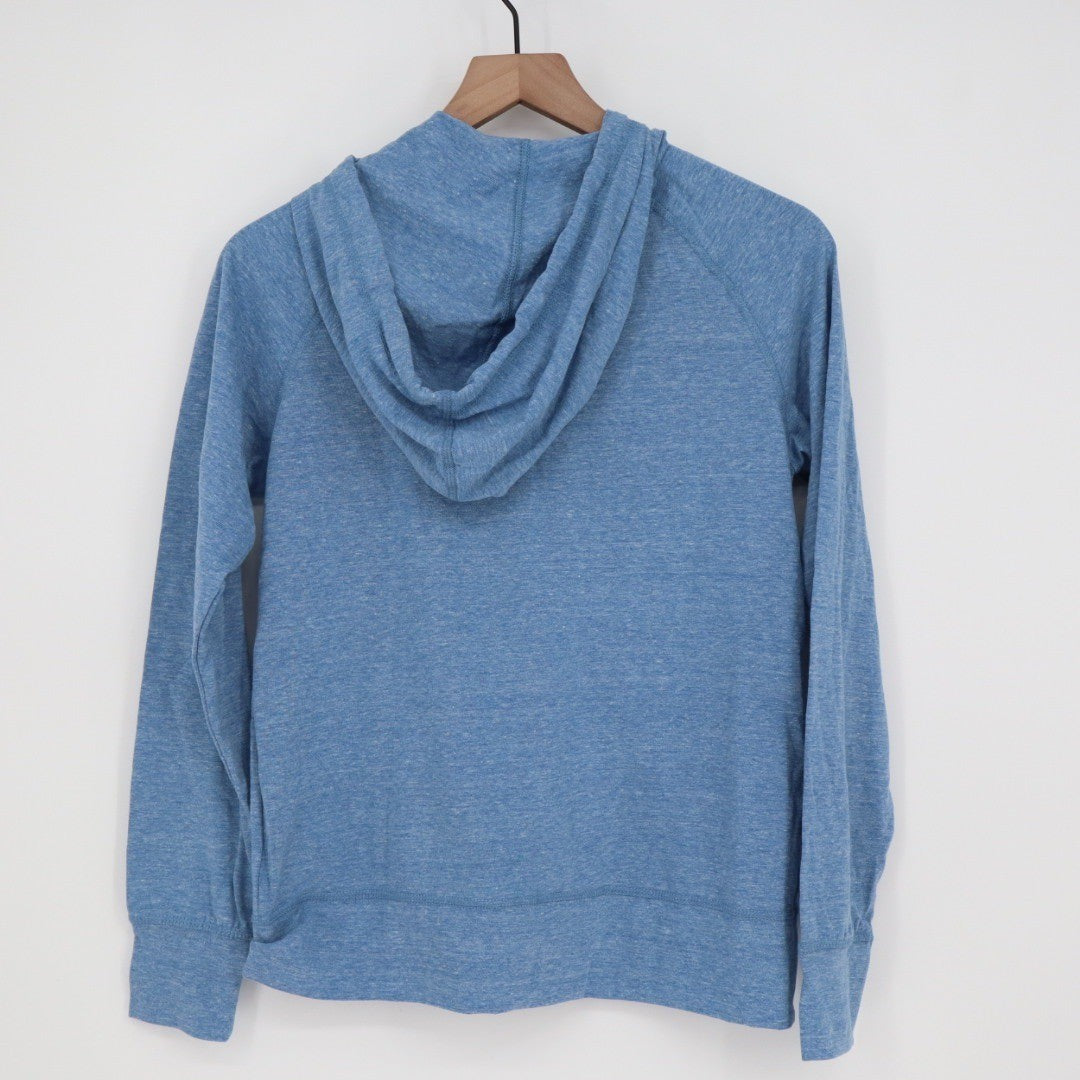 American Giant Womens Blue Heather Zip Up Hoodie Sweatshirt Size S Made in USA