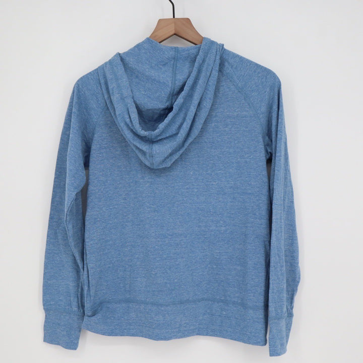 American Giant Womens Blue Heather Zip Up Hoodie Sweatshirt Size S Made in USA