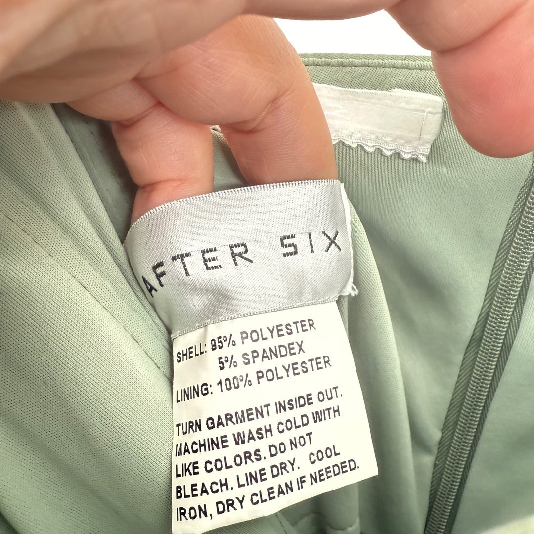 After Six A-Line Satin Maxi Dress With Convertible Off-The-Shoulder Dress