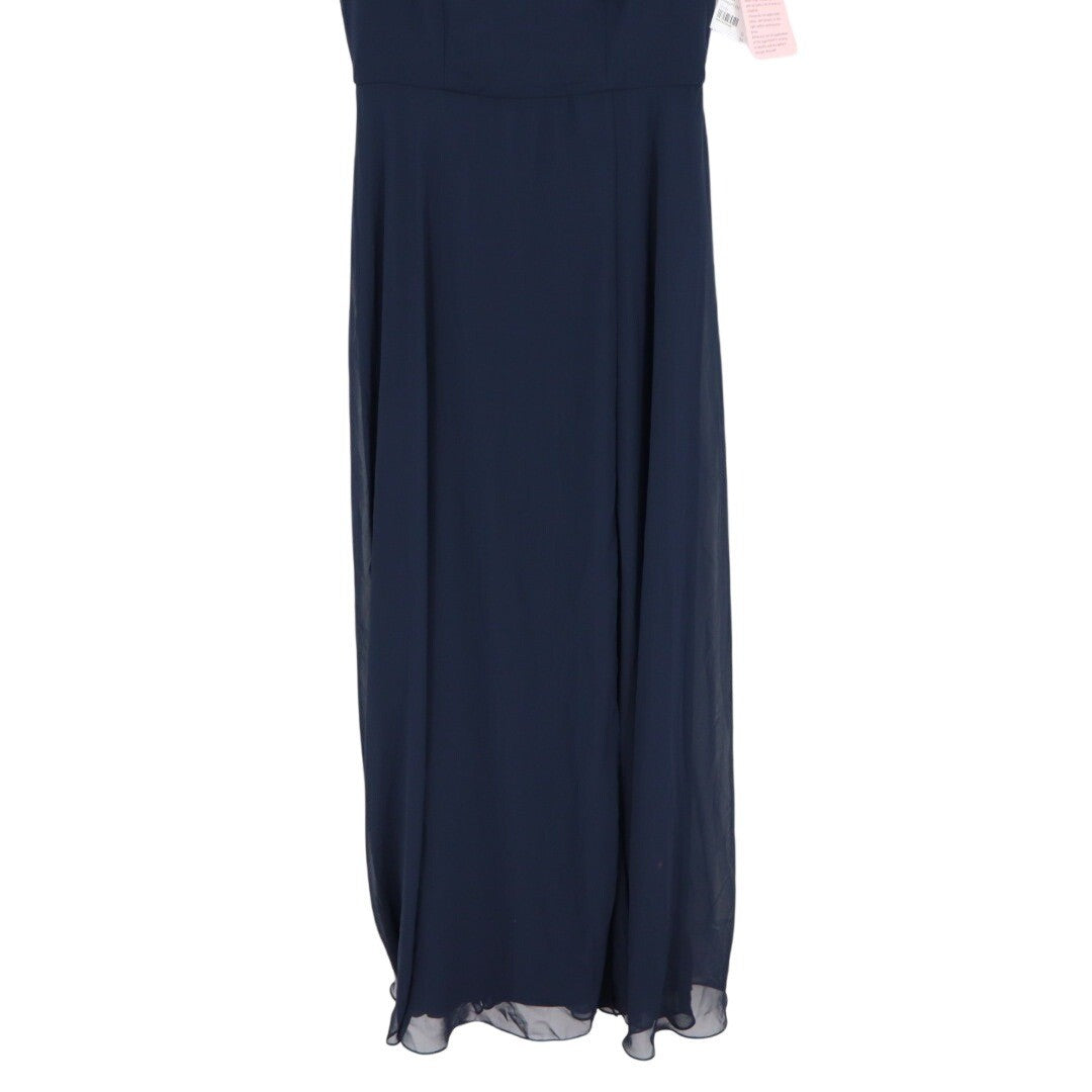 After Six Contoured Wide Strap Sweetheart Maxi Dress Midnight Size 10