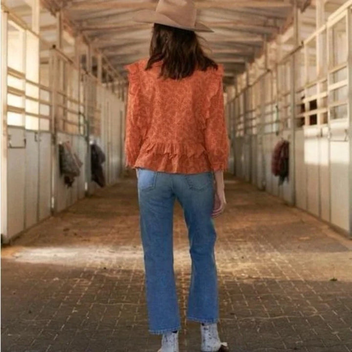 The Great Eyelet Flutter Top Size 0