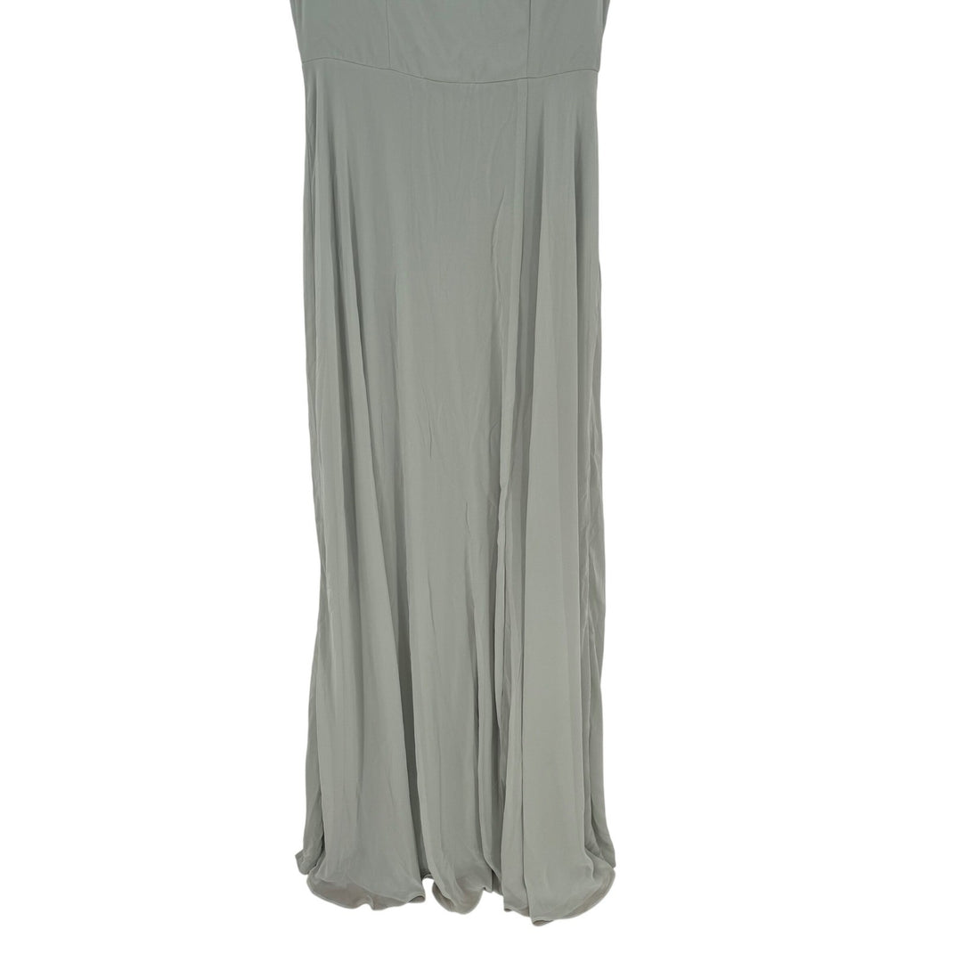 Thread Square Neck Chiffon Maxi Dress With Circle Skirt Size 8