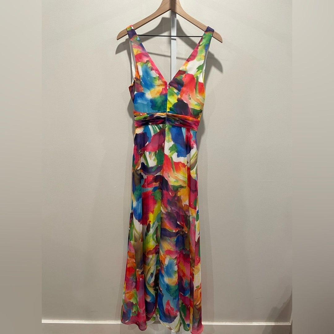 Liv Foster Floral Tie Dye Gown Size 6