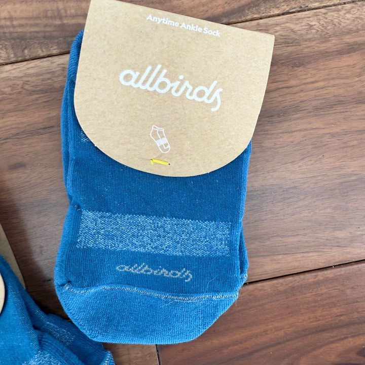 Allbirds Anytime Ankle Socks Blue Women's Small US 5-7