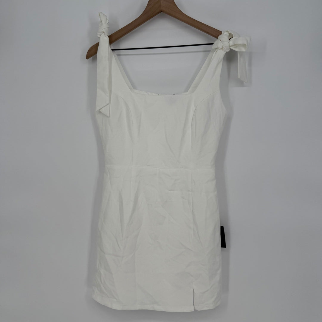 Lulus Your Sweetie White Tie-Strap Mini Dress Size S
