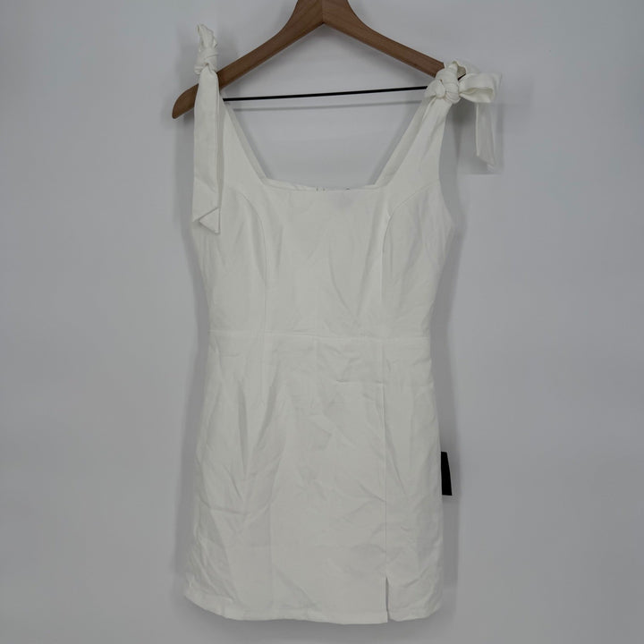 Lulus Your Sweetie White Tie-Strap Mini Dress Size S