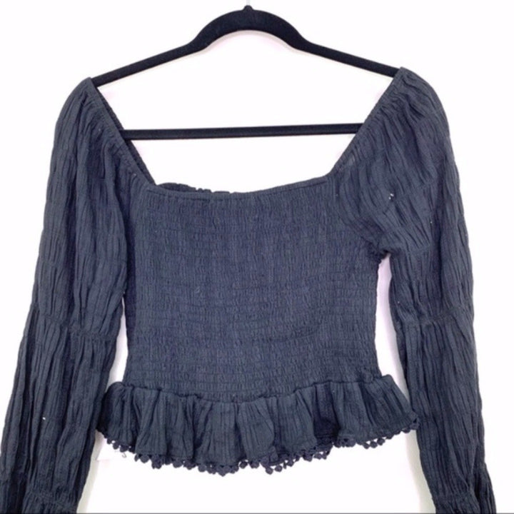 Lost and Wander Aria Long Sleeve Top Black Size S