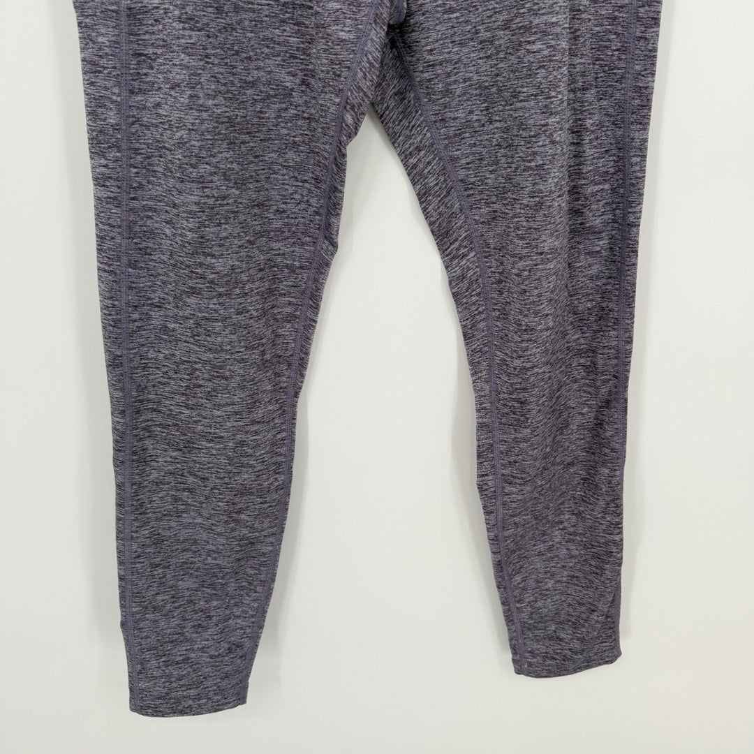 Flex Time Purple Heathered High Waist Athletic Yoga Leggings - Large