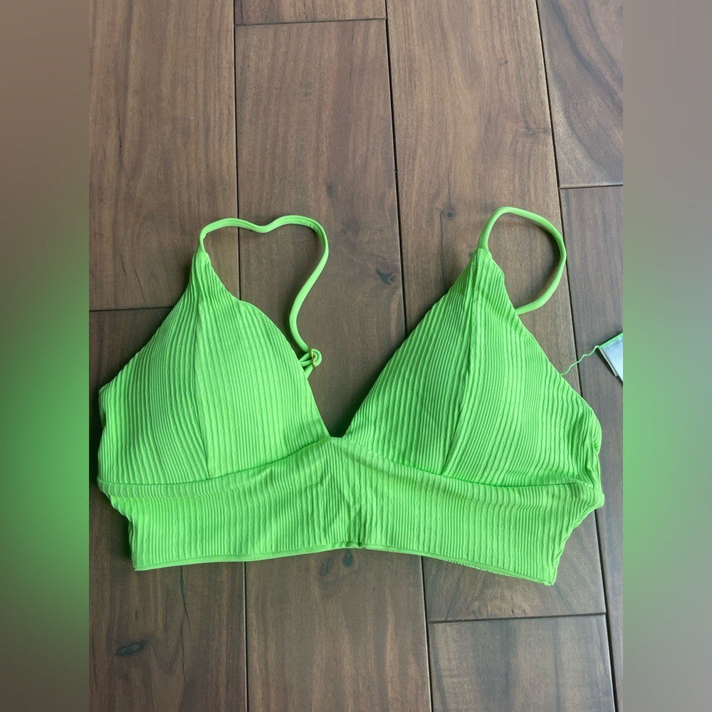 L space Pointelle Rib Winnie Bikini Top Size L